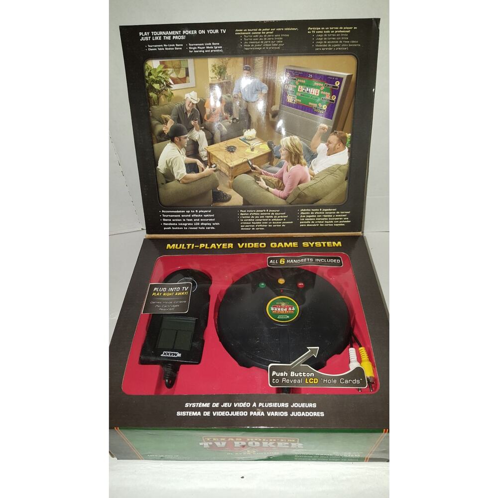 Texas Holdem TV Poker 6 Player Edition Video Game System Maxx Games Vtg. 2004